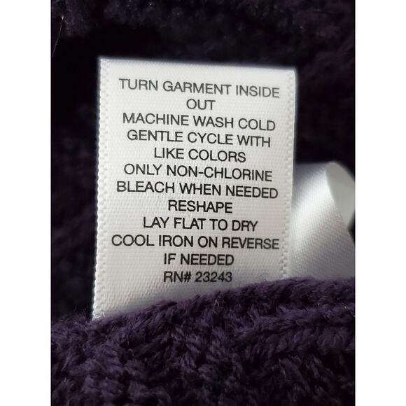 NEW YORK & CO Women's Plum Asymmetrical Hem Sweater Sz XS - Picture 9 of 9